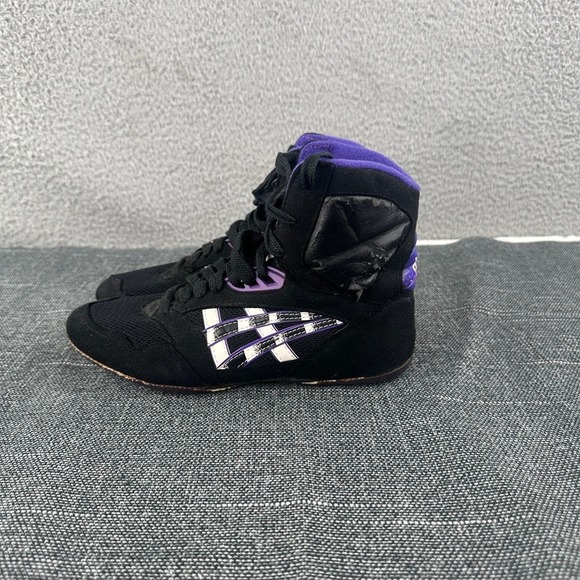 Vintage Asics Lyteflex Grape Purple Wrestling Boxing Shoes Sneakers Size 5.5 - Picture 1 of 10